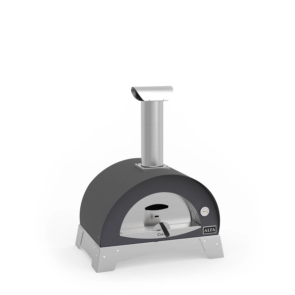 Alfa Forni Pizzaofen Moderno Ciao 2 Pizze, Holz-Backofen, Grau 1 Alfa Forni Pizzaofen Moderno Ciao 2 Pizze, Holz-Backofen, Grau