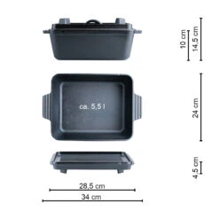 SANTOS Kastenform K8 Mit Deckel, Aus Gusseisen, 34 X 24 Cm 15 SANTOS Kastenform K8 Mit Deckel, Aus Gusseisen, 34 X 24 Cm -Santos Verkäufe f48160f5635eb48c08d887a7f74942f8