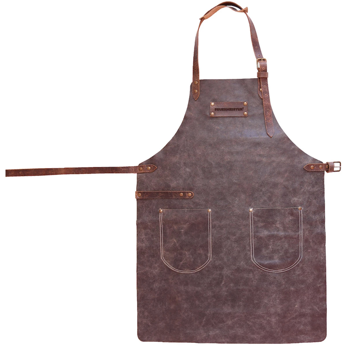 Feuermeister Lederschürze In Anthrazit Mit Taschen, Gr. 2 1 Feuermeister Lederschürze In Anthrazit Mit Taschen, Gr. 2