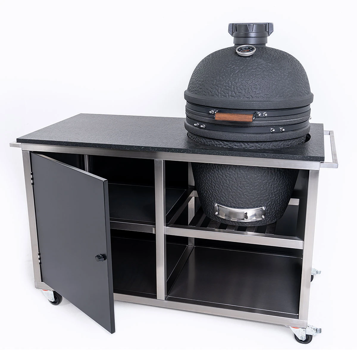 INDRAdesign Blackline Küchenmodul Für Keramikgrill Ø 60 Cm, Schwarz 5 INDRAdesign Blackline Küchenmodul Für Keramikgrill Ø 60 Cm, Schwarz – Bild 5