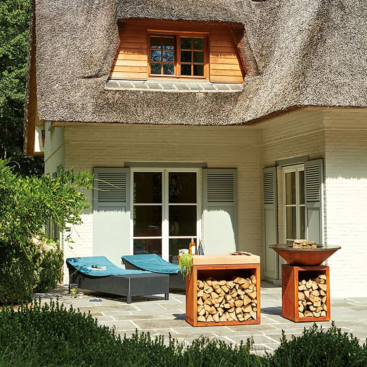 OFYR Butcher Block Storage 90 Corten Teakholz 3 OFYR Butcher Block Storage 90 Corten Teakholz – Bild 3