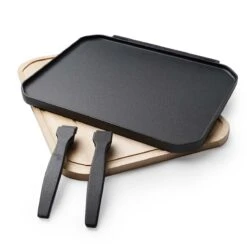 SANTOS Wende-Gussplatte Mit Holzuntersetzer Und Abnehmbaren Griffen 40 X 32 X 1,9 Cm -Santos Verkäufe s wende gussplatte mit holzuntersetzer und abnehmbaren griffen 40 cm x 32 25 cm x 1 9 cm 66aafd20cf4d1eb5daaa96514cc982be