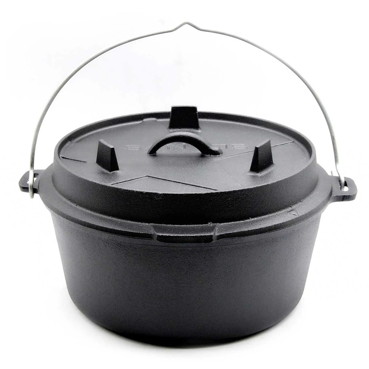 SANTOS Dutch Oven Feuertopf Schmortopf Camp Oven Ca. 8,5 Liter / 9 Qt (ohne Füße) 3 SANTOS Dutch Oven Feuertopf Schmortopf Camp Oven Ca. 8,5 Liter / 9 Qt (ohne Füße) – Bild 3