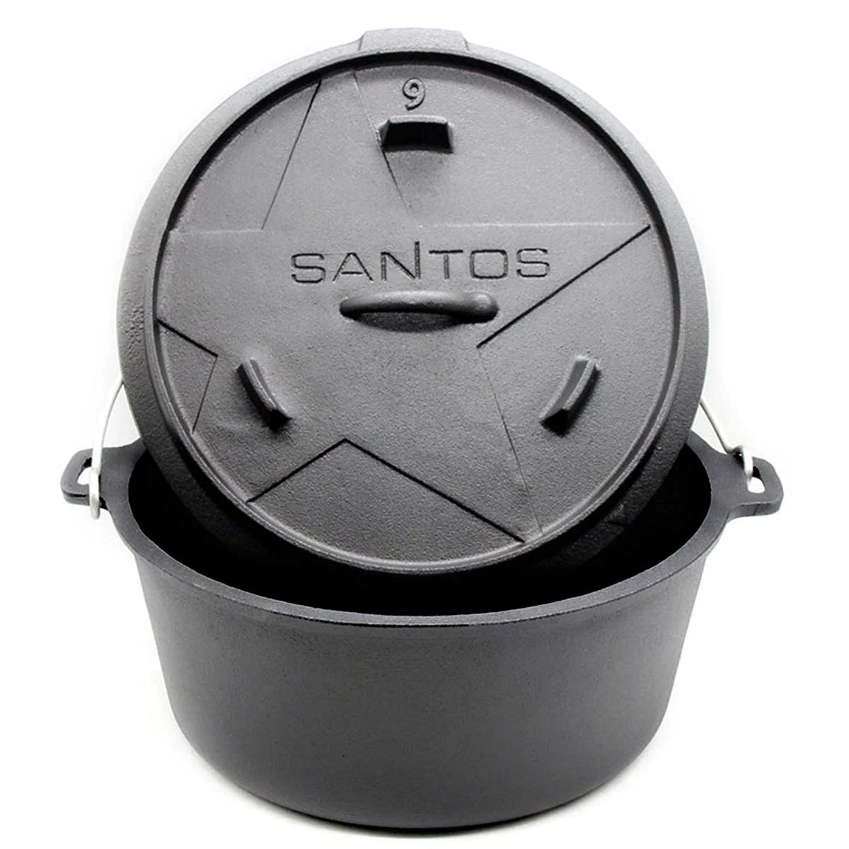 SANTOS Dutch Oven Feuertopf Schmortopf Camp Oven Ca. 8,5 Liter / 9 Qt (ohne Füße) 1 SANTOS Dutch Oven Feuertopf Schmortopf Camp Oven Ca. 8,5 Liter / 9 Qt (ohne Füße)