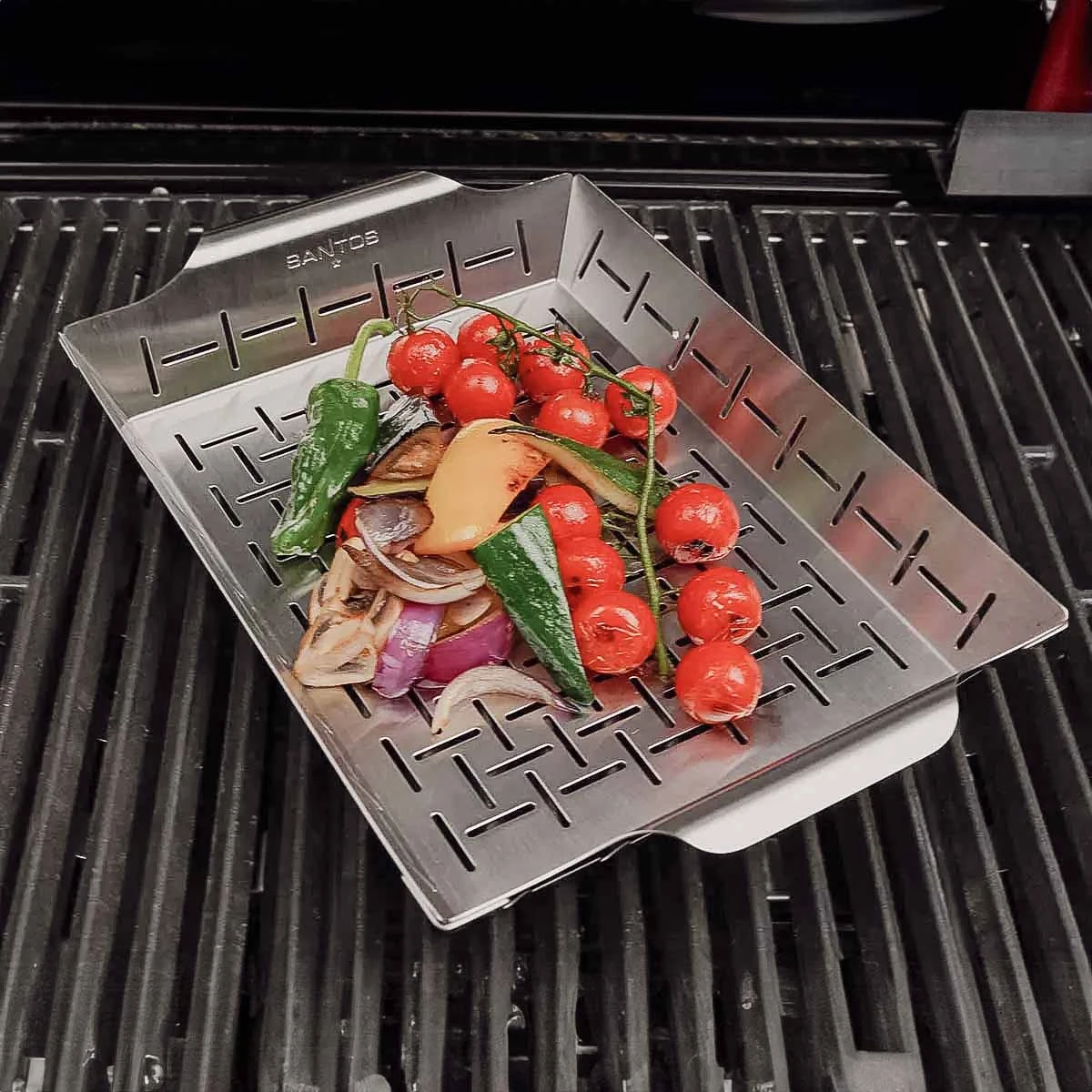 SANTOS Gemüsekorb L / Grillpfanne Edelstahl, 35 X 24,2 cm 5 SANTOS Gemüsekorb L / Grillpfanne Edelstahl, 35 X 24,2 cm – Bild 5