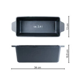 SANTOS Kastenform K4 Mit Deckel, Aus Gusseisen, 34 X 13 Cm -Santos Verkäufe santos kastenform k4 mit deckel aus gusseisen cc4d85119351e0da6035fab71ac2f63e