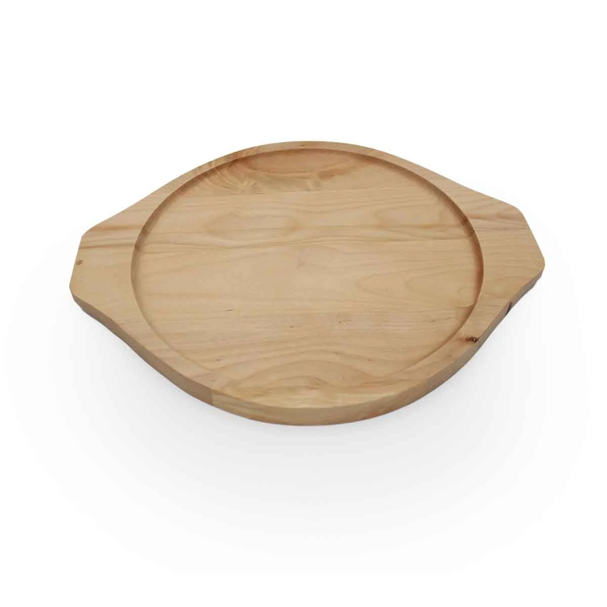 SANTOS Wedge Pan Mit Holz-Serviertablett Ø 21,5cm - Höhe: 3 Cm Gusseisen 2 SANTOS Wedge Pan Mit Holz-Serviertablett Ø 21,5cm - Höhe: 3 Cm Gusseisen – Bild 2