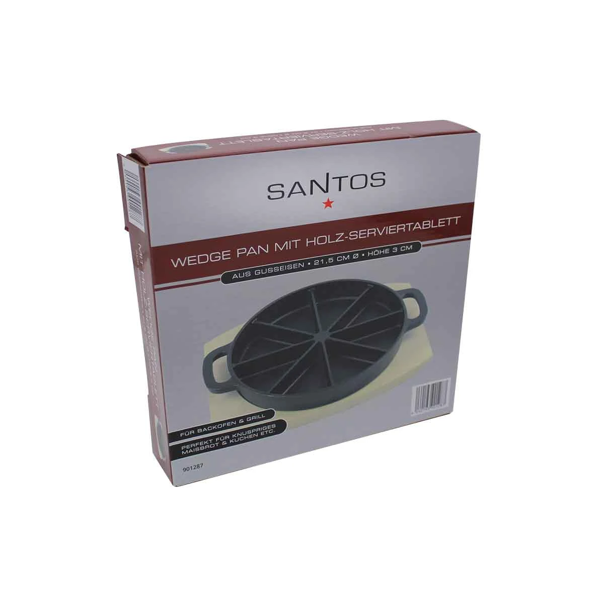 SANTOS Wedge Pan Mit Holz-Serviertablett Ø 21,5cm - Höhe: 3 Cm Gusseisen 7 SANTOS Wedge Pan Mit Holz-Serviertablett Ø 21,5cm - Höhe: 3 Cm Gusseisen – Bild 7