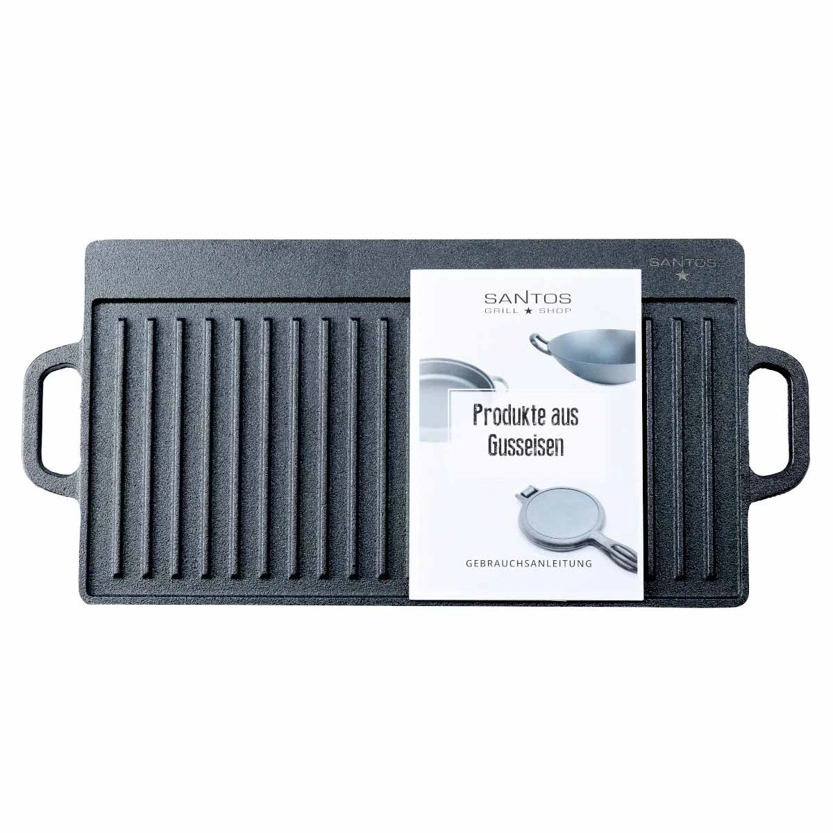 SANTOS Wende-Grillplatte Gusseisen, 42,5 X 23 Cm 2 SANTOS Wende-Grillplatte Gusseisen, 42,5 X 23 Cm – Bild 2
