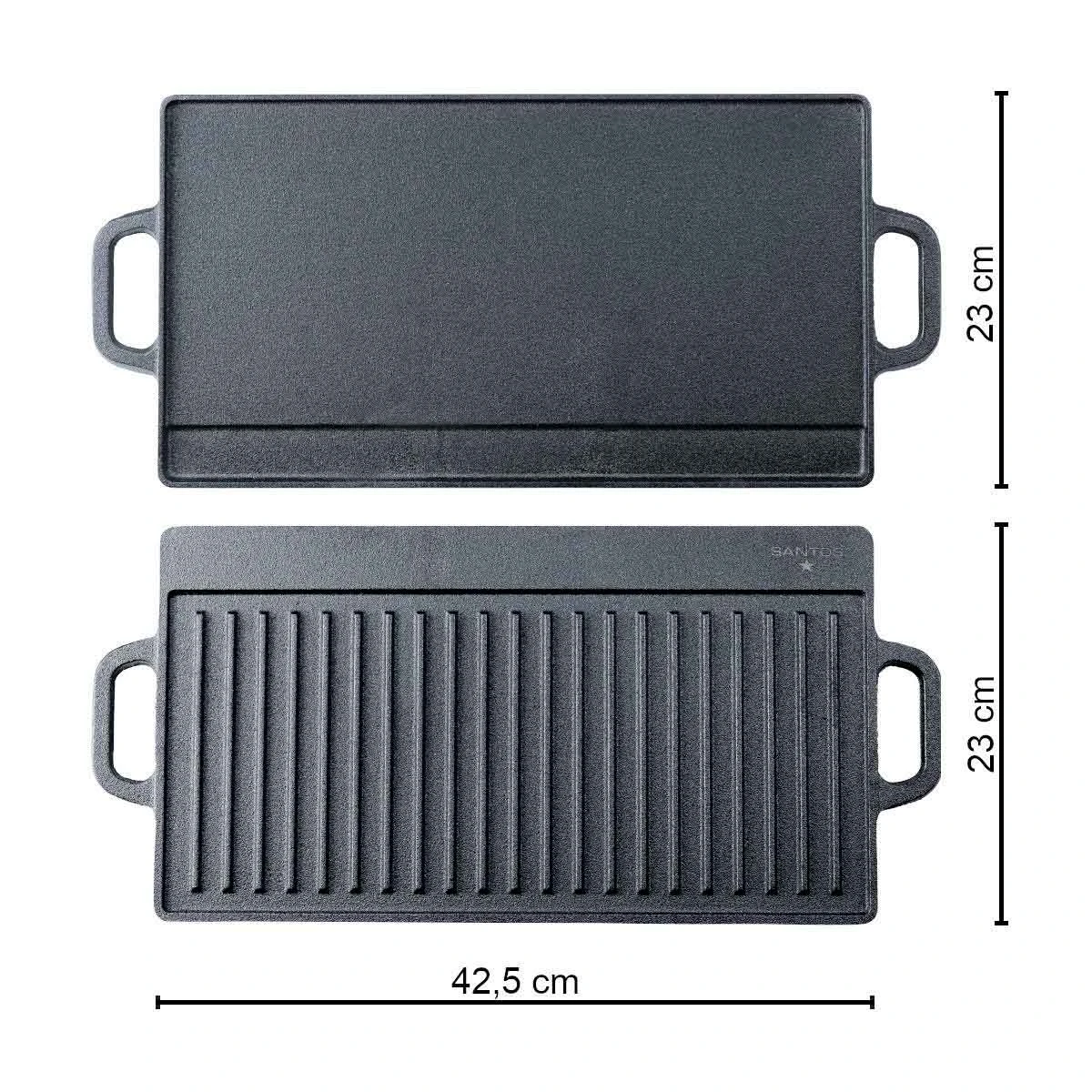 SANTOS Wende-Grillplatte Gusseisen, 42,5 X 23 Cm 1 SANTOS Wende-Grillplatte Gusseisen, 42,5 X 23 Cm