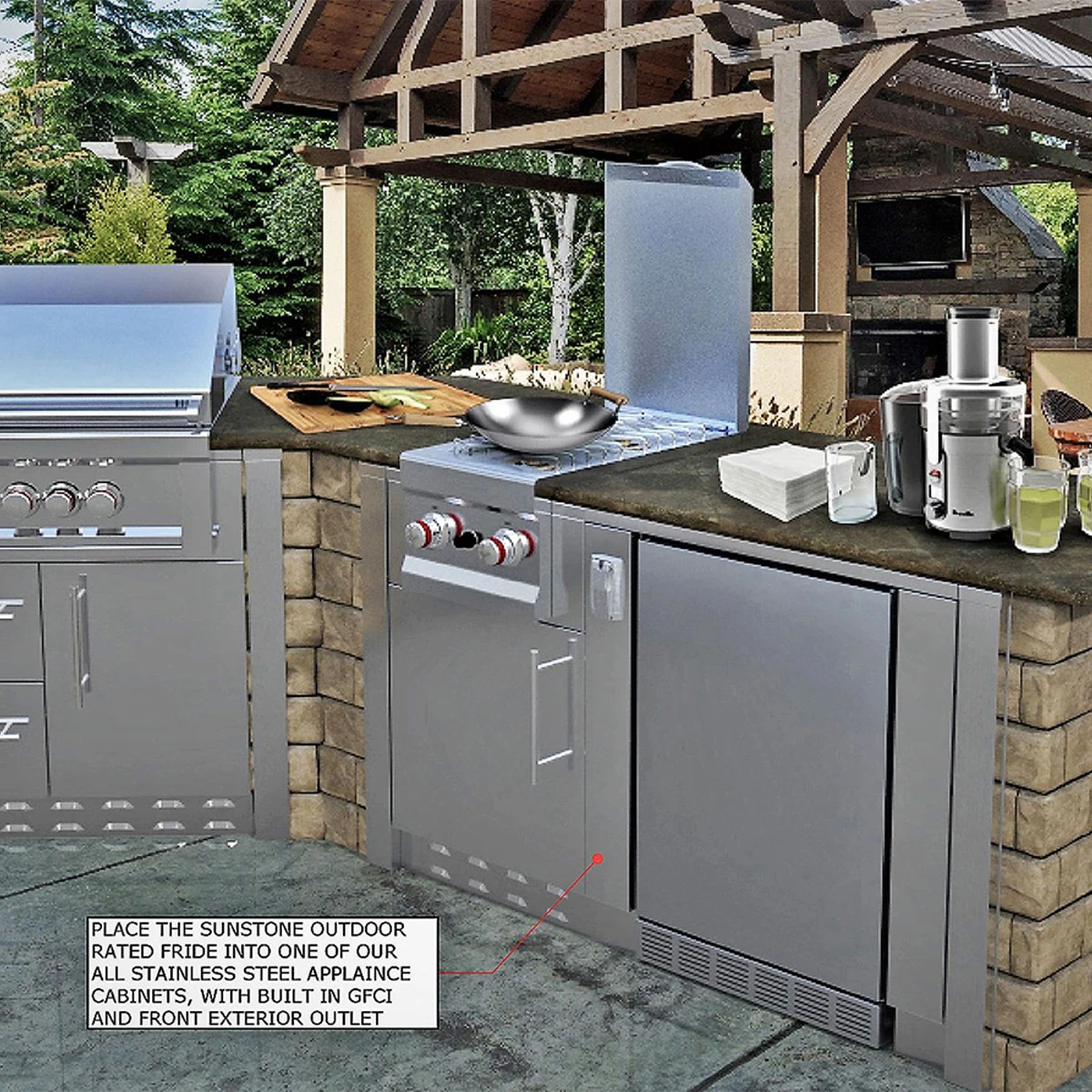 Sunstone Outdoor Kühlschrank SUNFR401 1 Sunstone Outdoor Kühlschrank SUNFR401